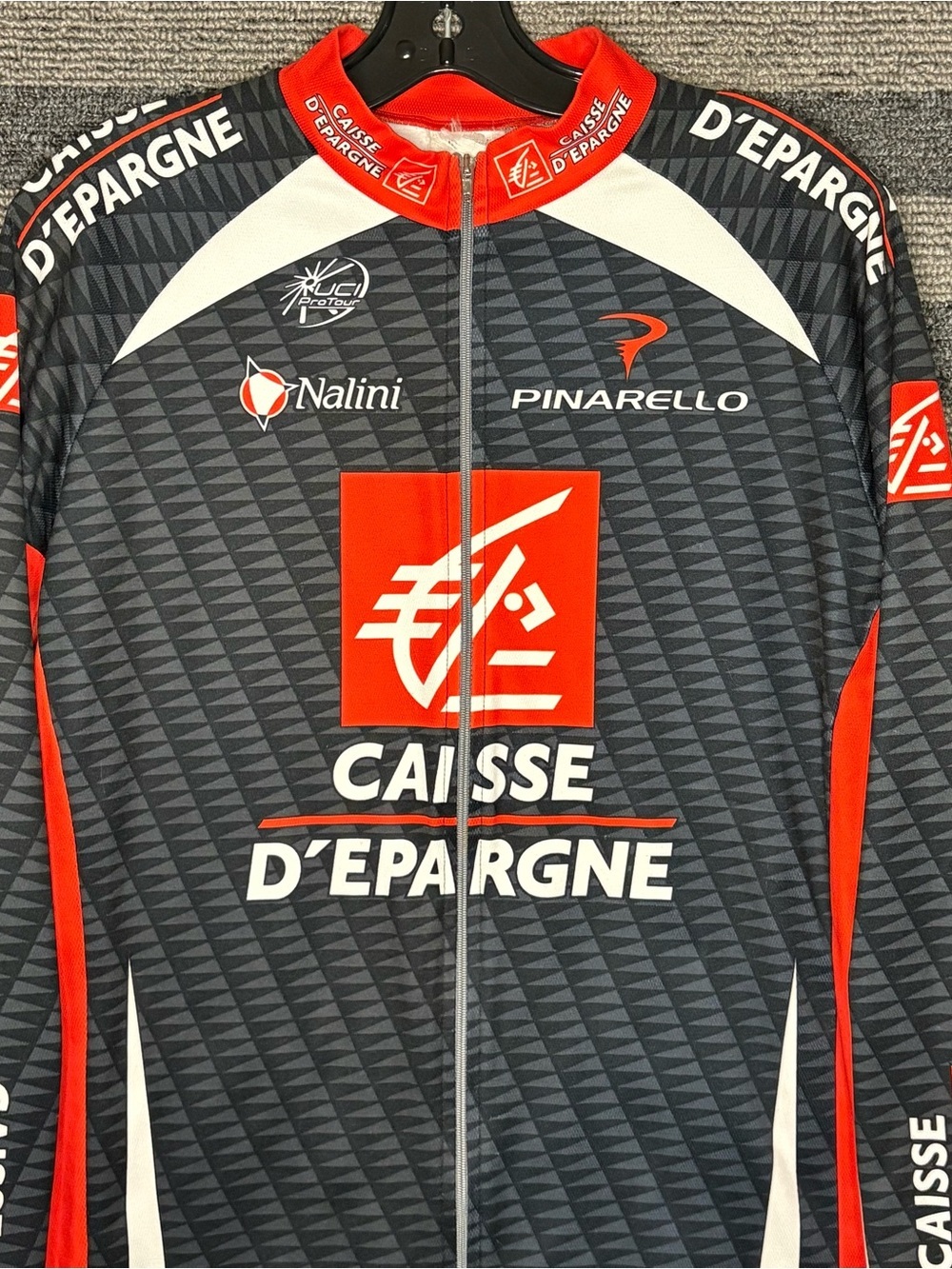 2007 Nalini Caisse d'Épargne UCI World Tour Pro Cycling Team LS Jersey Size 5/XL - Picture 2 of 6